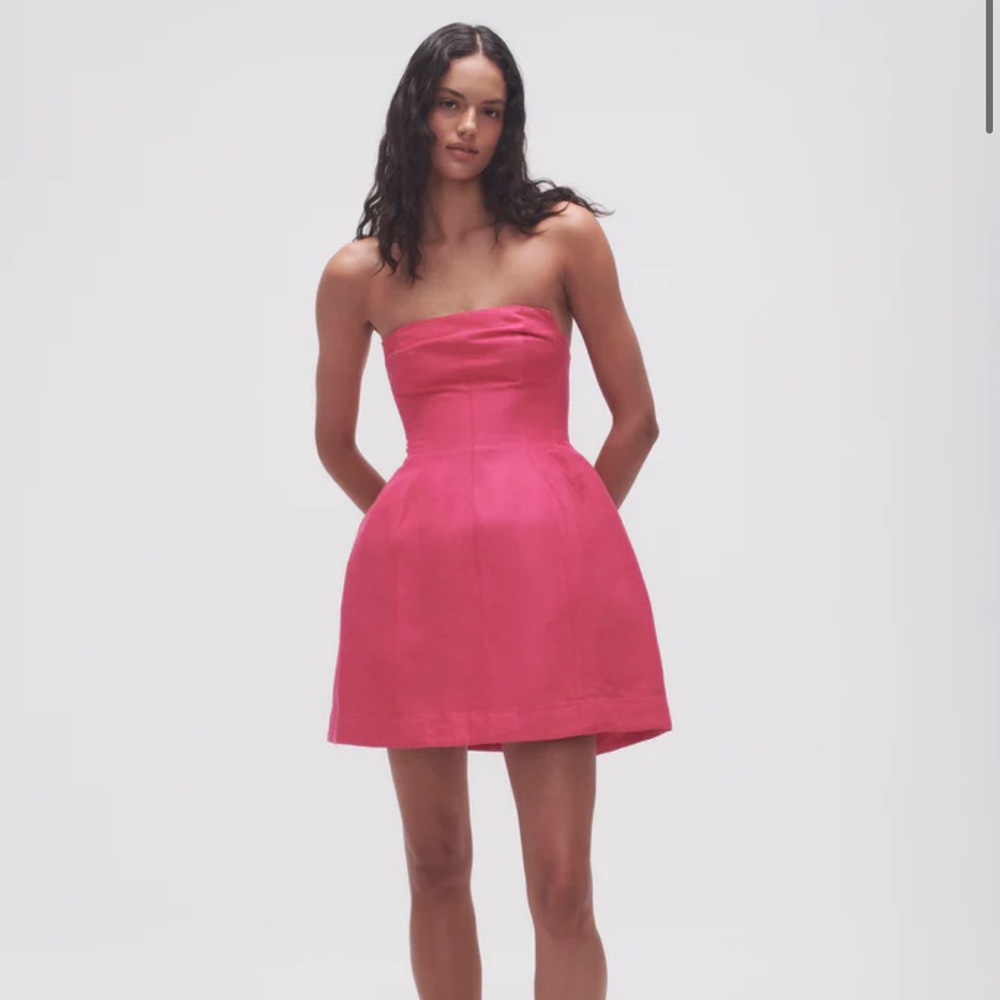 AJE Baret strapless mini dress